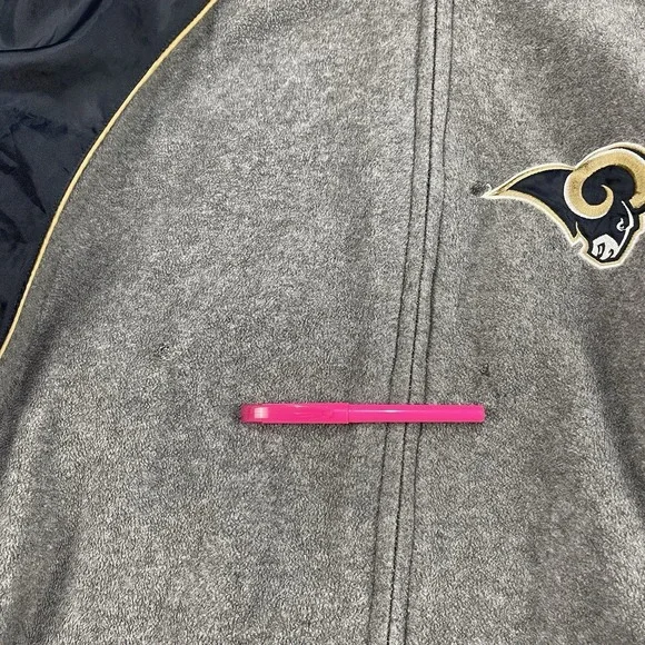 NFL St. Louis Rams Mens Reversible Stadium Jacket Vintage Blue/Gold Size: Large - Picture 14 of 16